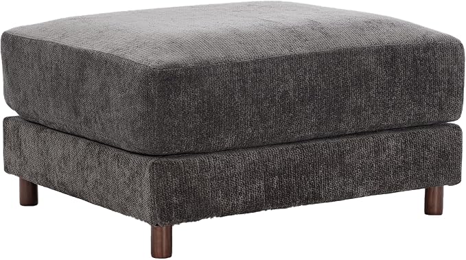 Oversized L Shaped Sectional Couch for Living Room, Extra Large Deep Seat Modular Sectional Sofa with Washable Covers, Modern Cloud Couch for Apartment, Bedroom (Gray, Ottoman)