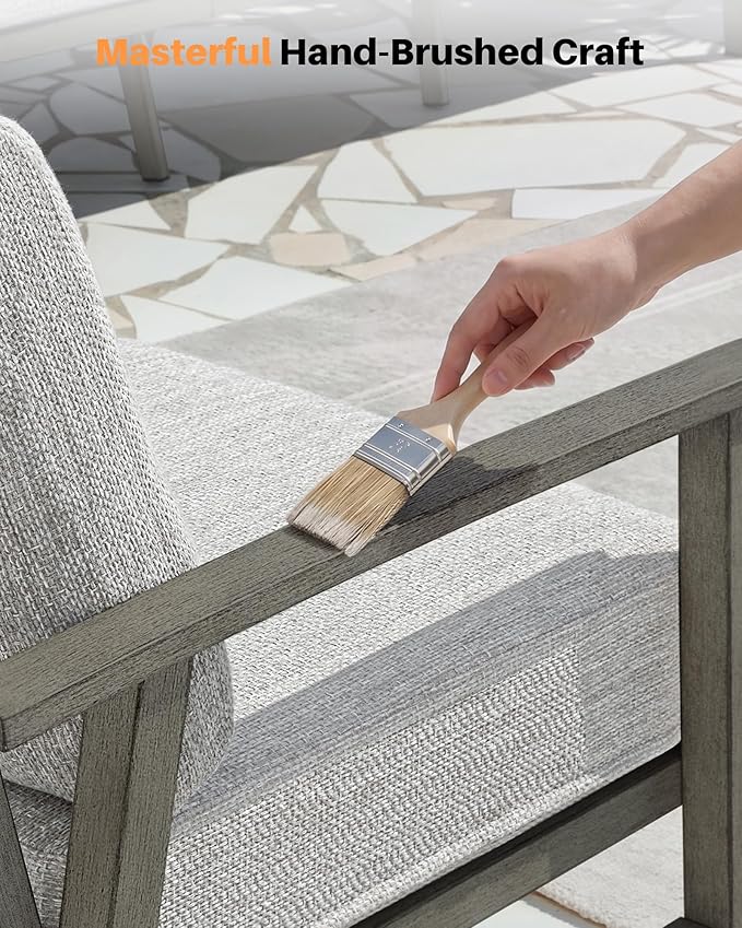 Never Rusts Aluminum Outdoor Coffee Table, All-Weather Rectangle Patio Coffee Table with Resin Tabletop, Modern Outdoor Furniture Table for Patio, Poolside, Garden, Balcony, Limed Oak