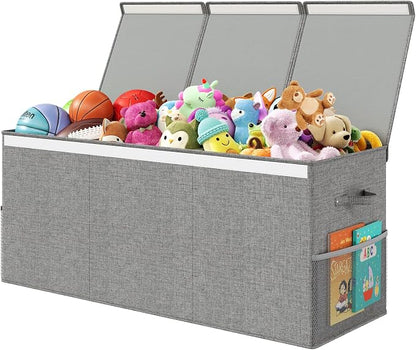 Extra Large Toy Box Chest with Lid, Kids Toy Storage Organizer for Boys Girls, Big Toy Bin Basket Extra Large Toy Storage Box for Living Room Playroom Nursery (40" x14" x16")
