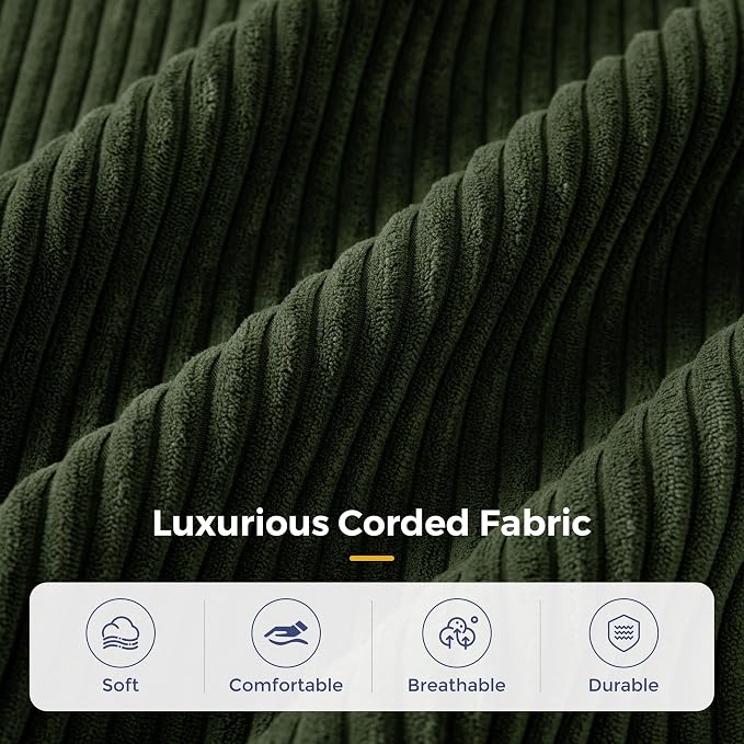 MAXYOYO Modular Sectional Sofa Couch, Foldable U Shaped Cloud Couch with Pillows, Tufted 7-Seat Boneless Lounger Floor Sofa Bed for Living Room, No Assembly Required, Dark Green