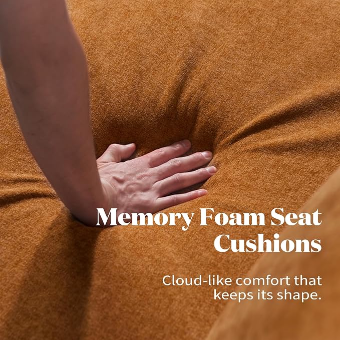 Cloud Modular Corner Sectional, Oversized Deep Seat Comfort, Luxe Chenille | Fully Removable Washable Covers, Memory Foam Seat Cushions, Premium Fabric