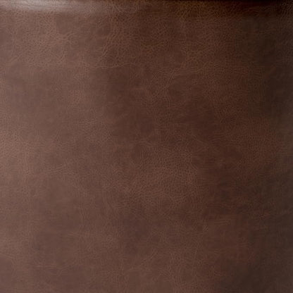 SIMPLIHOME Owen Rectangular Storage Ottoman - 48 inch Wide Upholstered Vegan Leather Lift-Top Ottoman in Distressed Chestnut Brown, Mid-Century Modern Ottoman for Living Room with Tufted Detail