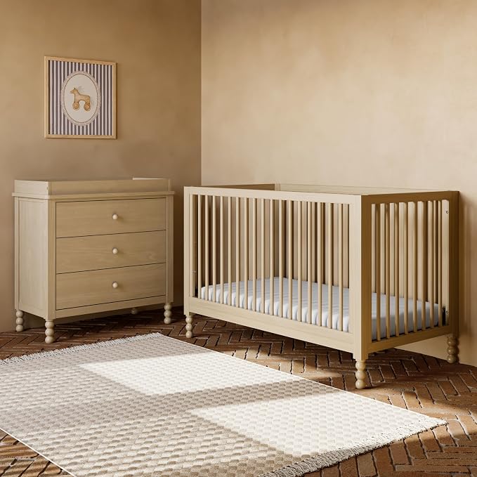 Storkcraft Rio 5-in-1 Convertible Crib and Toddler Guardrail – GREENGUARD Gold Certified, Toddler Bed Conversion Kit Included, Fits Baby Crib Mattress, Converts to Full Bed (Driftwood)