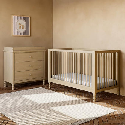 Storkcraft Rio 5-in-1 Convertible Crib and Toddler Guardrail – GREENGUARD Gold Certified, Toddler Bed Conversion Kit Included, Fits Baby Crib Mattress, Converts to Full Bed (Driftwood)