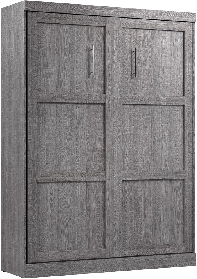 Bestar Pur Queen Murphy Bed, 65-inch Space-Saving Wall Bed for Guest Room or Home Office