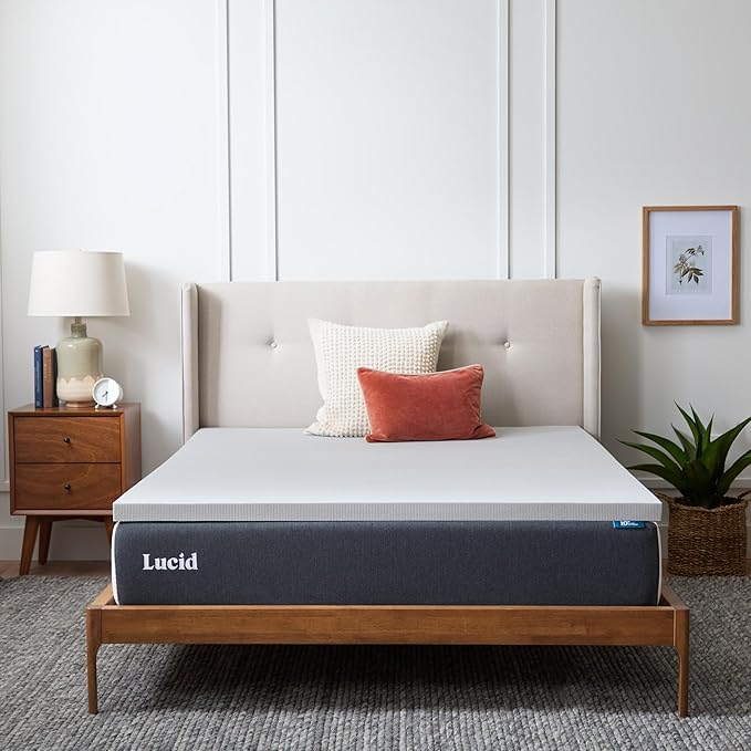 Lucid® 2" Bamboo Charcoal Memory Foam Topper – CertiPUR-US® – Cal King