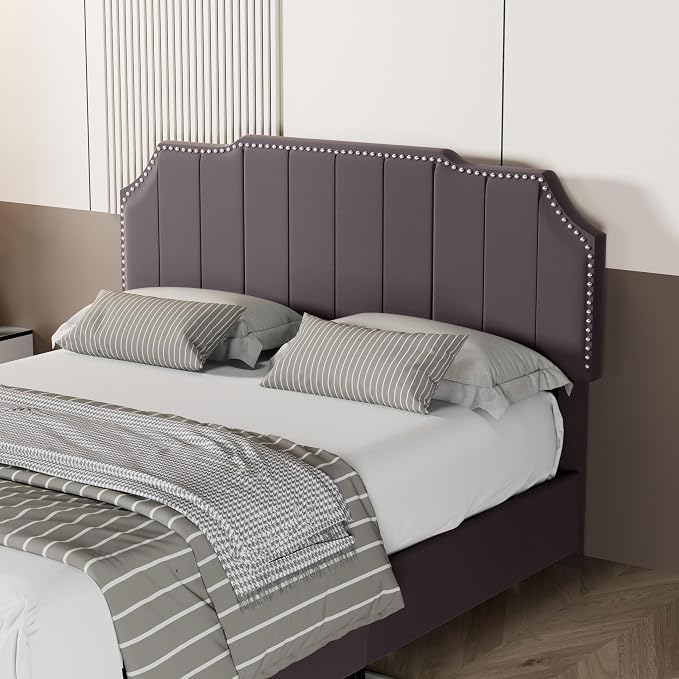 VECELO Queen Velvet Upholstered Platform Bed Frame with 4 Rollers Storage Drawers,Queen Size Bed with Tufted Height Adjustable Headboard,Wooden Slats/No Box Spring Needed/Easy Assembly