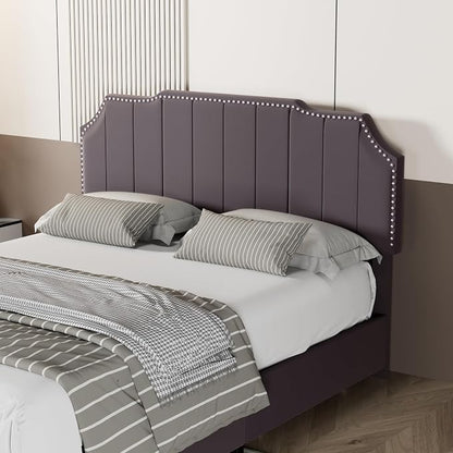 VECELO Queen Velvet Upholstered Platform Bed Frame with 4 Rollers Storage Drawers,Queen Size Bed with Tufted Height Adjustable Headboard,Wooden Slats/No Box Spring Needed/Easy Assembly