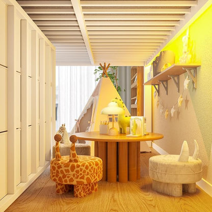 Bellemave Twin Size Loft Bed with 9 Non-Woven Fabric Storage Drawers, Low Loft Bed with Stairs and Lights, Twin Loft Beds with High Rails, Noise Reduced White