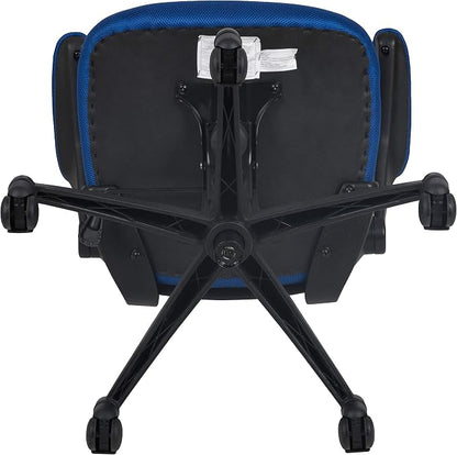 Flash Furniture Kelista Mid-Back Blue Mesh Swivel Ergonomic Task Office Chair with Flip-Up Arms
