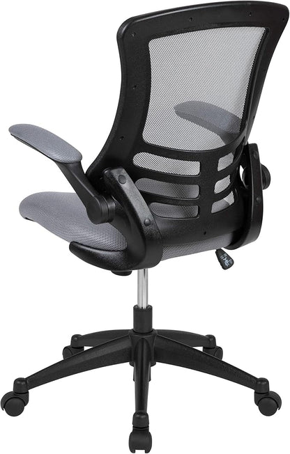 Flash Furniture Kelista Office Chair, Ergonomic, Mid-Back, Dark Gray Mesh with Swivel