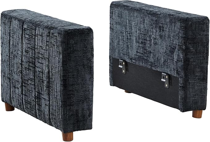 ORRD Modern Chenille Sofa Armrest Backrest for Modular Sectional Sofa Couch for Living Room, Black Blue