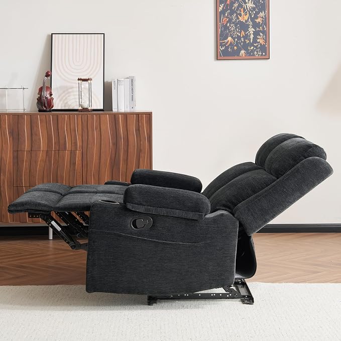 GUEAPY 55" Manual Reclining Loveseat Sofa – Space Saving RV Couch with Cup Holders, Dual Seat Reclining & Love Seat Design, Ideal for RV Campers, Motorhomes & Living Room