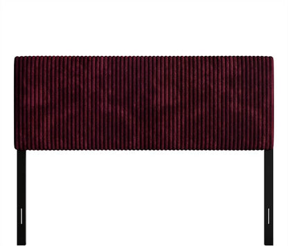 Twin Corduroy Velvet Upholstered Adjustable Headboard, Red