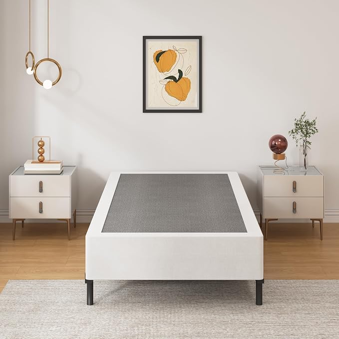 SHLAND Twin Box Spring - 10 Inch Heavy Duty High Profile Metal Box Springs for Twin Bed, Mattress Foundation with Fabric Cover, Easy Assembly