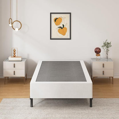 SHLAND Twin Box Spring - 10 Inch Heavy Duty High Profile Metal Box Springs for Twin Bed, Mattress Foundation with Fabric Cover, Easy Assembly