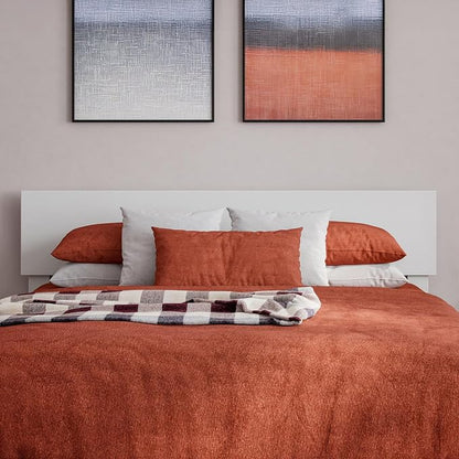 AFI, Orlando Full Adjustable Modern Solid Wood Panel Headboard, White