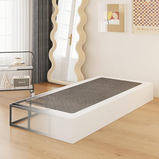Yicensen 10 Inch High Profile Twin Box Spring Heavy Duty Metal Box Spring Twin with Fabric Cover, Sturdy Mattress Foundation, Easy Assembly, Noise Free, Black