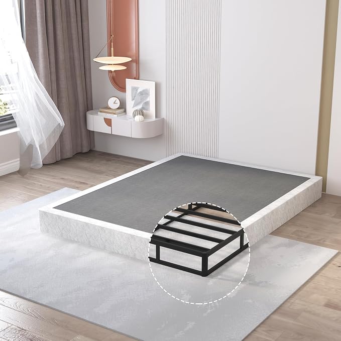 OSASET 8 Inch Metal King Size Box Spring | Heavy Duty Metal Frame, 3000lbs Support, Easy Assembly, Noise Free, Non Slip
