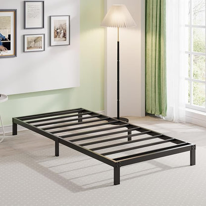 EMODA 6 Inch Twin XL Bed Frames No Box Spring Needed, Heavy Duty XL Twin Metal Platform Bed Frame, Noise Free, Easy Assembly, Black
