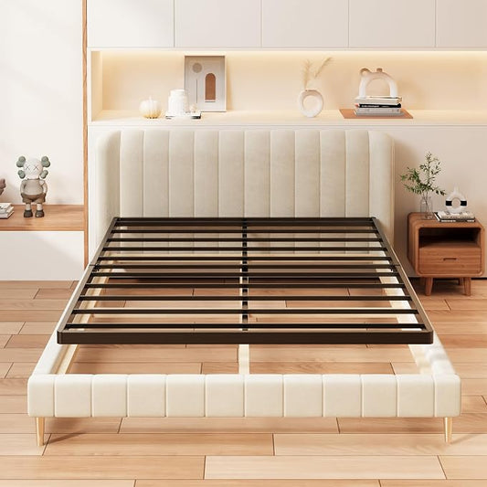 Yicensen 1.6 Inch Bunkie Board Full Low Heavy Duty Metal Box Spring Full Size Bed Base, Sturdy Mattress Foundation, Easy Assembly, Noise Free, Black