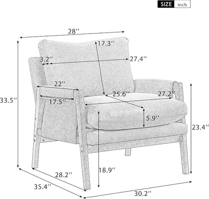 Roundhill Furniture Kelly Mid-Century Modern Accent Armchair, Green
