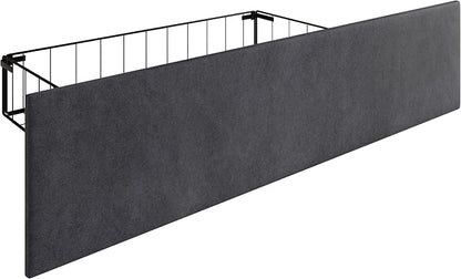 HOME DESIGN Valdez Queen Size Upholstered Storage Platform Bed Frame, Velvet Fabric, Channel Tufted Headboard, 4 Drawers, No Box Spring Needed, Dark Gray