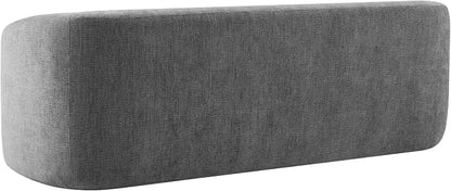 86" Chenille Cloud Loveseat Couch - Frameless Memory Foam Sofa with Pocket Springs | No Assembly Luxury 3-Seater Modern Curved Floor Sofa in a Box for Living Room & Apartment | Breathable material