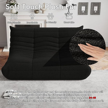 WHGBJA Bean Bag Chairs for Adults with Memory Foam Couch, Loveseat Sofa Chair for Bedroom, Living Room, Reading, Gaming Floor Sofa Couch, Boneless, Comfy