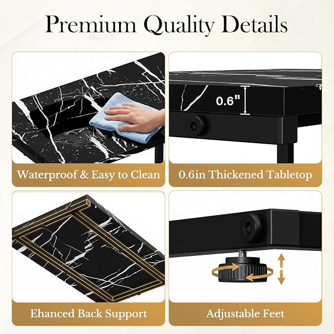 SUPER DEAL Nesting Tables Set of 3, Industrial C Shaped End Table Stackable Coffee Table Heavy Duty Metal Frame for Small Space, Living Room, Bedroom, Side Table Tray for Laptop Snack, Black