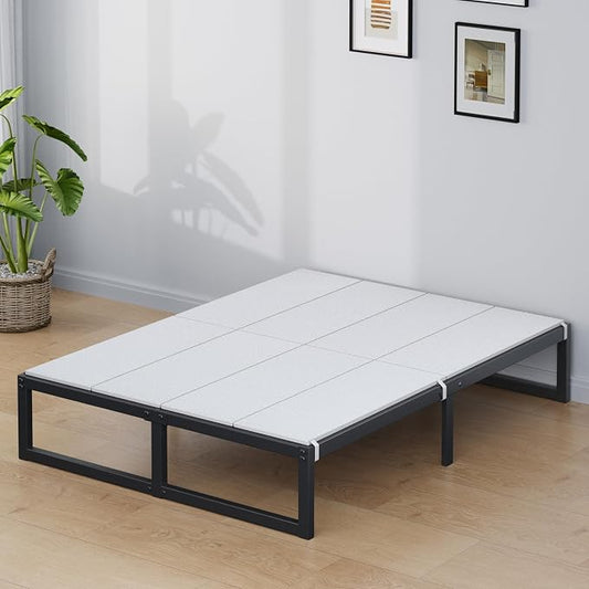 Lutown-Teen Bunkie Board King Under Mattress High-Density Polymer Mattress Support Board King Anti-Sag, Breathable, Moisture Resistant, Noise Minimizing, White