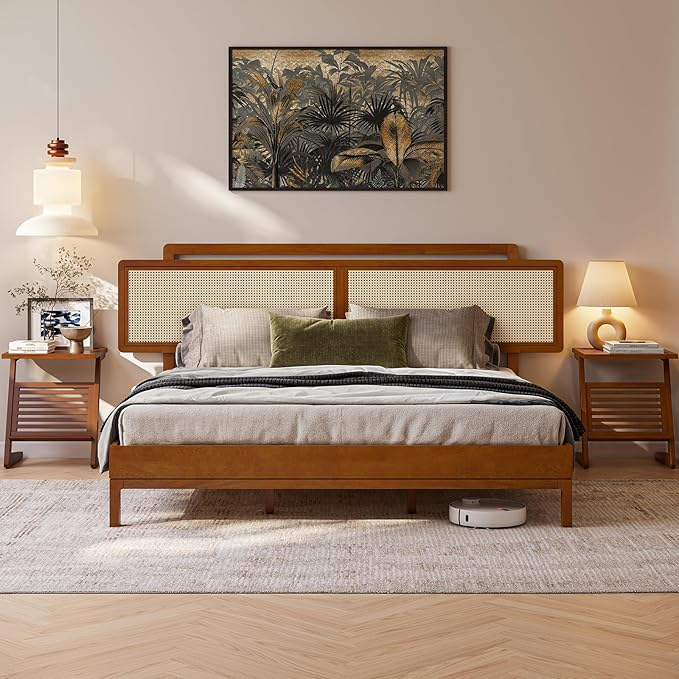 Neil Bed Frame - King - Milk Chocolate
