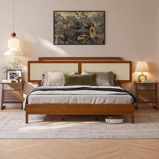 Neil Bed Frame - King - Milk Chocolate