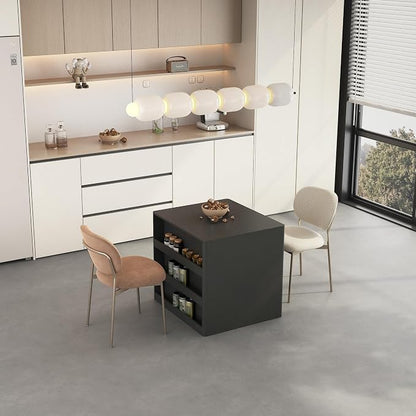 Extendable Foldable Dining Room Table for 1-12 People, Wood Multifunctional Rectangle Expandable Console Kitchen Living Meeting Room Furniture, Black