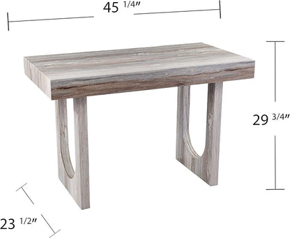 SEI Furniture Chadkirk Writing Desk, Brown Faux Marble (AMZ7336211OH)