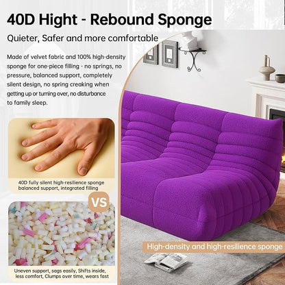 WHGBJA Bean Bag Chair for Adults with Memory Foam Couch, 3 Seater Bean Bag Sofa for Bedroom, Living Room, Reading, Gaming Floor Sofa Couch, Boneless, Comfy