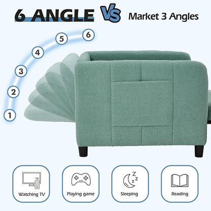 ZZW Sleeper Chair 84" Extra Long Convertible Chair Bed Upgraded 3-in-1 to 4-in-1 Pull Out Chair & Single Sofa Bed for Adult Sleeping Chairs for Living Room & Small Space