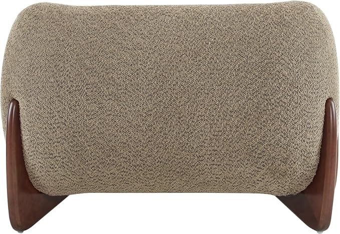 Christopher Knight Home Holly Modern Boucle Fabric Upholstered Club Chair for Living Room, Home Office, Apartment, Relaxing Chair with Removable Cushion and Birch Wood Legs, Light Brown