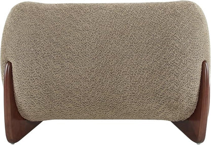 Christopher Knight Home Holly Modern Boucle Fabric Upholstered Club Chair for Living Room, Home Office, Apartment, Relaxing Chair with Removable Cushion and Birch Wood Legs, Light Brown