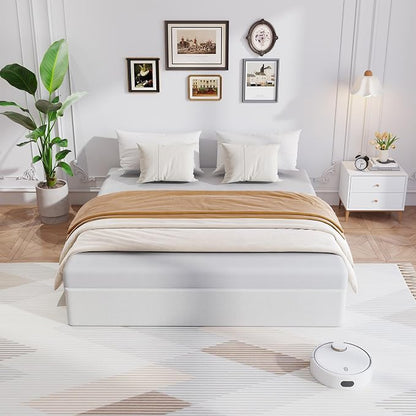 Awesofurni King Box Spring, 8 Inch King Size Box Spring Only, 3000 lbs Heavy Duty Metal Frame Mattress Foundation with Fabric Cover, Easy Assembly-Noise Free