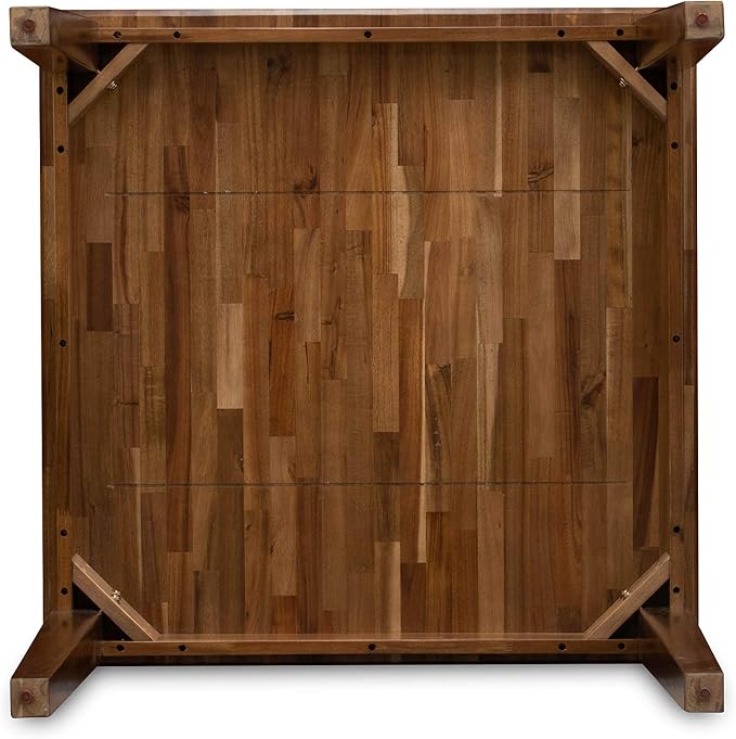 East West Furniture OXT-AWA-T Oxford Square Kitchen Dining Table for Small Spaces, 36x36 Inch, Antique Walnut