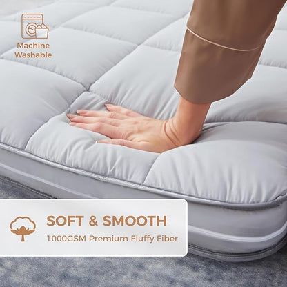 Jamdok 4Inch Cot Mattress Topper,Narrow Twin Gel Memory Foam,Machine Washable Thickened Pillow Top Cover,Roll Up Floors Mat,Portable Folding Sleep Pad(75 X 30“)