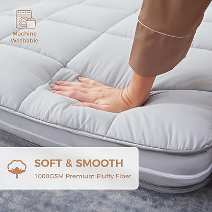 Jamdok 4Inch Cot Mattress Topper,Narrow Twin Gel Memory Foam,Machine Washable Pillow Top Cover,Roll Up Floors Mat,Portable Folding Sleep Pad(75 X 30“)