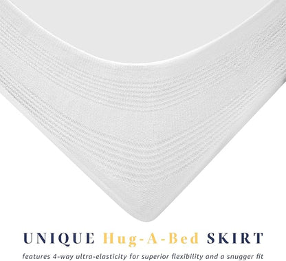 Twin XL Mattress Pad for Dorm Room, Thick Quilted Mattress Topper with 8-22" Deep Pocket, Breathable Cotton Top Fitted Mattress Cover, Cooling & Cloud-Like Comfort (39 x 80 Inches, White)