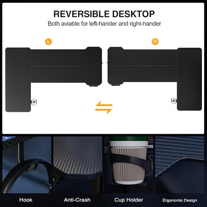 Acrolix L Shaped Electric Standing Desk - 59x40 Inch Reversible Corner Sit Stand Desk with Hook&Cup Holder,Electric Height Adjustable Table,for Home Office Gaming Computer Desk, Black Carbon