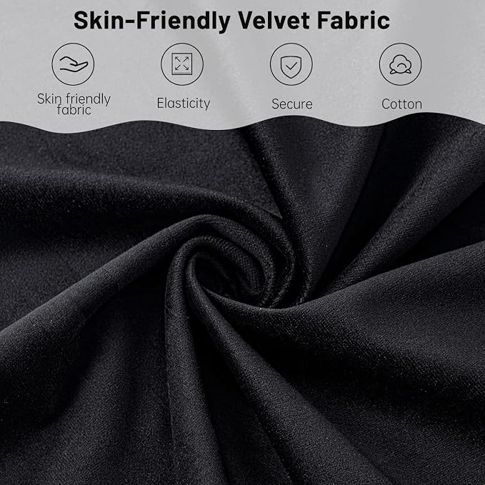 Furniliving Velvet Accent Chair for Living Room, Upholstered Reading Chair with High Backrest, Tufted-Button Wingback Armchair for Bedroom, Dressing Room, Home Office, Black, Set of 2