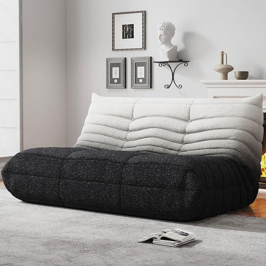 WHGBJA Bean Bag Chairs for Adults with Memory Foam Couch, Loveseat Sofa Chair for Bedroom, Living Room, Reading, Gaming Floor Sofa Couch, Boneless, Comfy