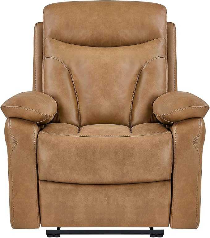 KISLOT Power Recliner Chair Wall Hugger Recliner with Adjustable Headrest and Footrest Dual Motor Electric Faux Leather Reclining Sofa with USB/Type-C Charging for RV Living Room Bedroom