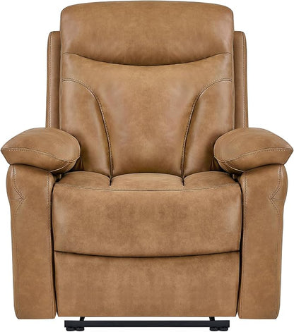 KISLOT Power Recliner Chair Wall Hugger Recliner with Adjustable Headrest and Footrest Dual Motor Electric Faux Leather Reclining Sofa with USB/Type-C Charging for RV Living Room Bedroom