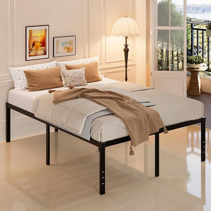 Maenizi 20 Inch King Bed Frame No Box Spring Needed, Heavy Duty King Platform Bed Frame Support Up to 3000 lbs, Easy Assembly, Noise Free, Black